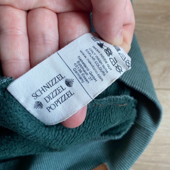 Naketano hoodie pullover cowl neck owl detail leather patches medium - Picture 14 of 14